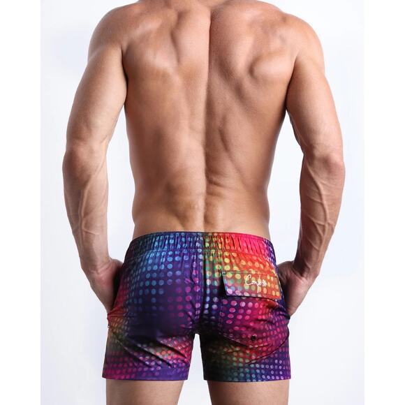 BANG! Men's Multicolor Confessions On A Sand Floor - Flex Shorts Size Large - Picture 2 of 9